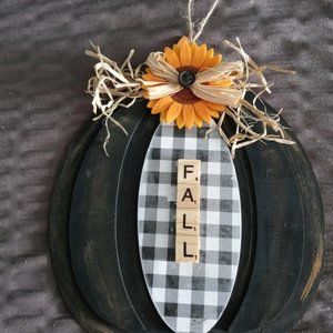 pumpkin fall door hanger